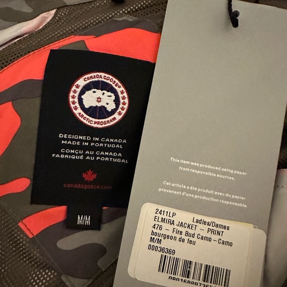 BNWT Canada Goose Elmira Jacket - Fire Bud Camo - M - Picture 7 of 9
